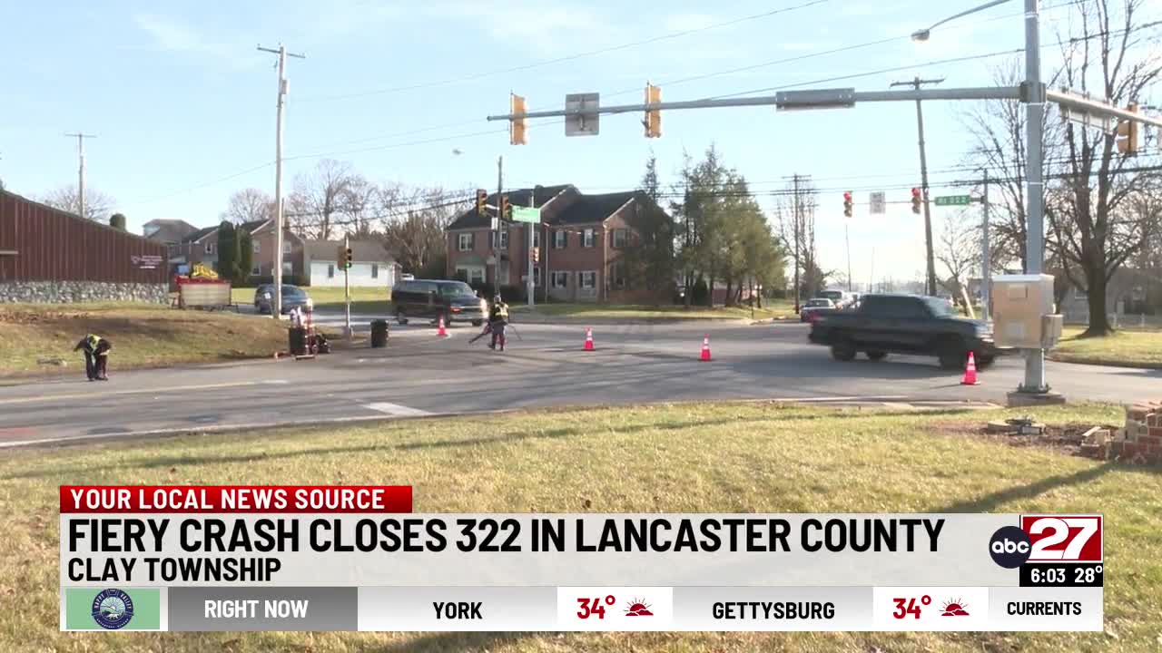 Crash closes all lanes on Route 322 in Lancaster County – 28/22 News