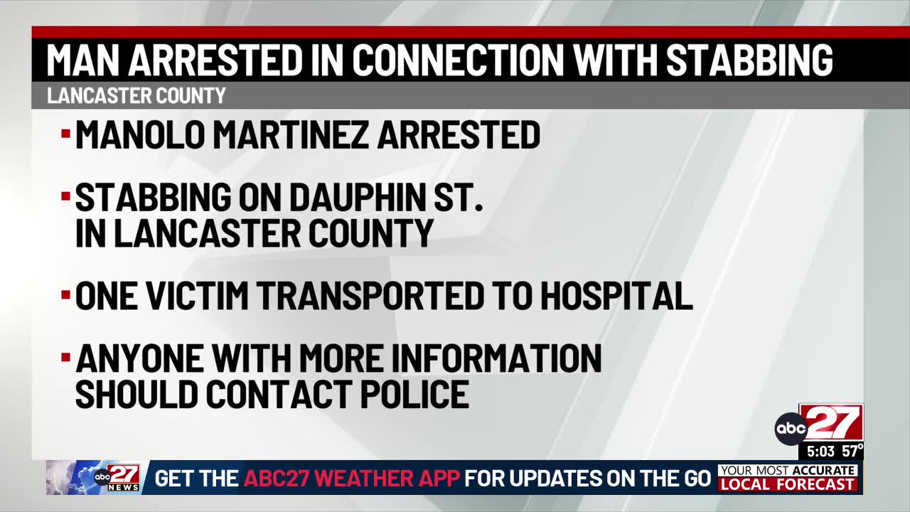 Man arrested in connection with Lancaster City stabbing – ABC27