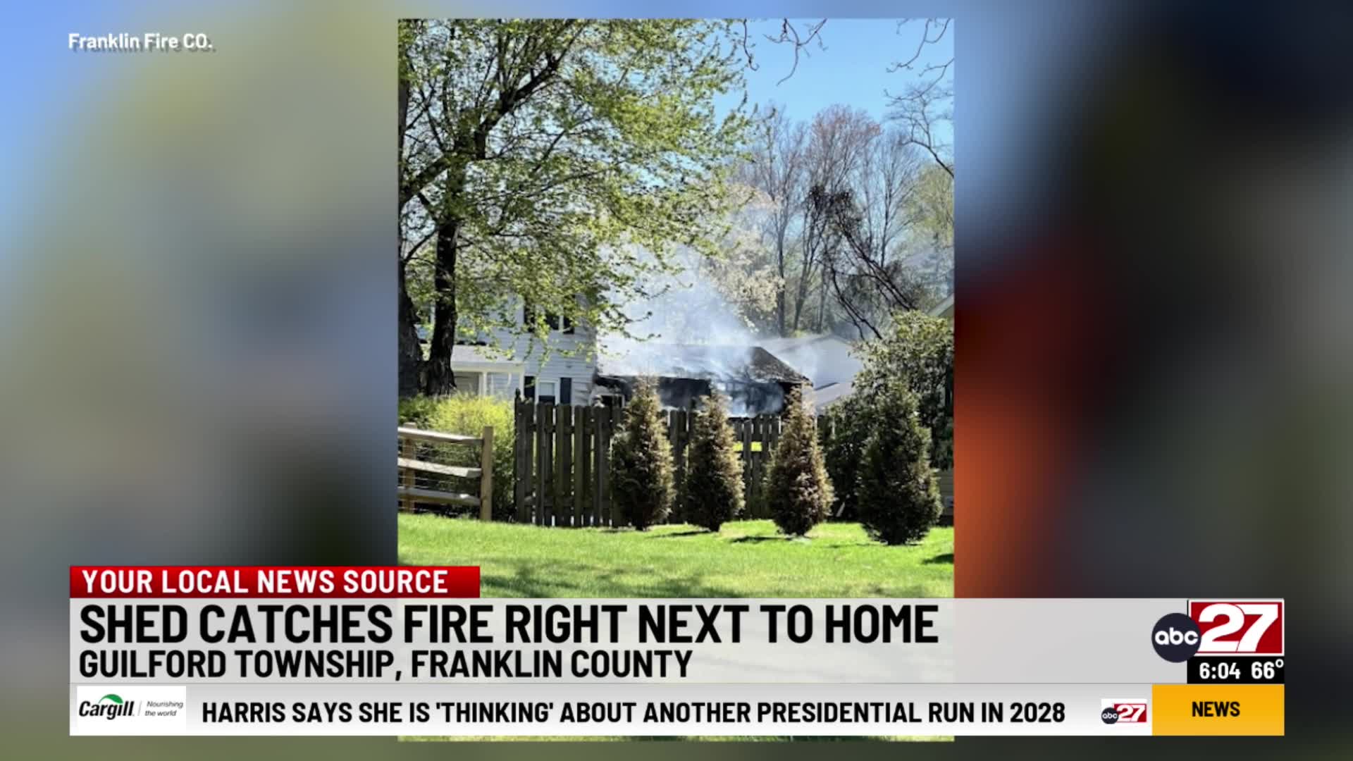 PHOTOS: Crews respond to shed fire in Franklin County – ABC27