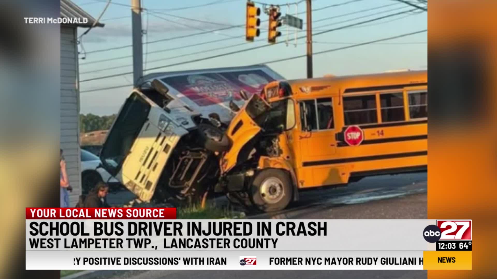 Driver injured in crash involving school bus – 28/22 News