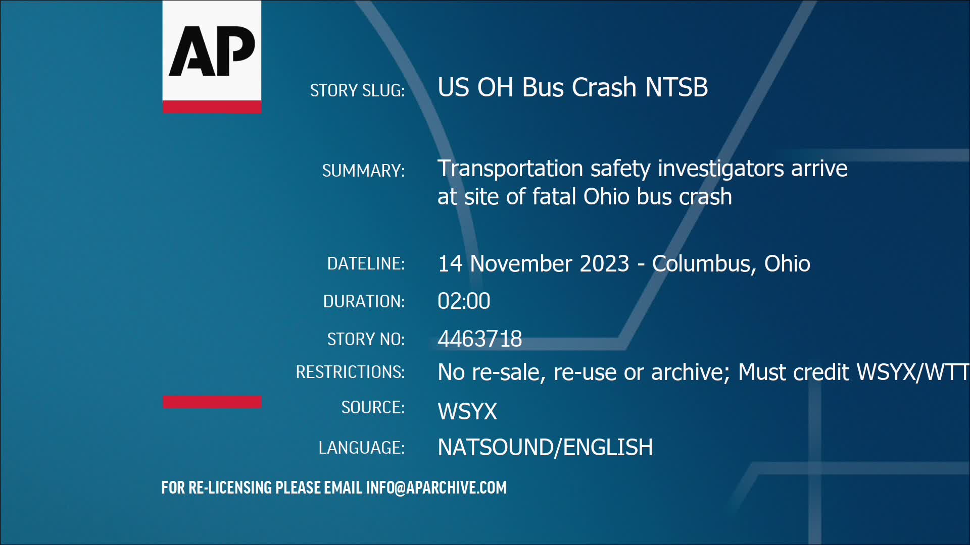 Transportation safety investigators arrive at site of fatal Ohio bus