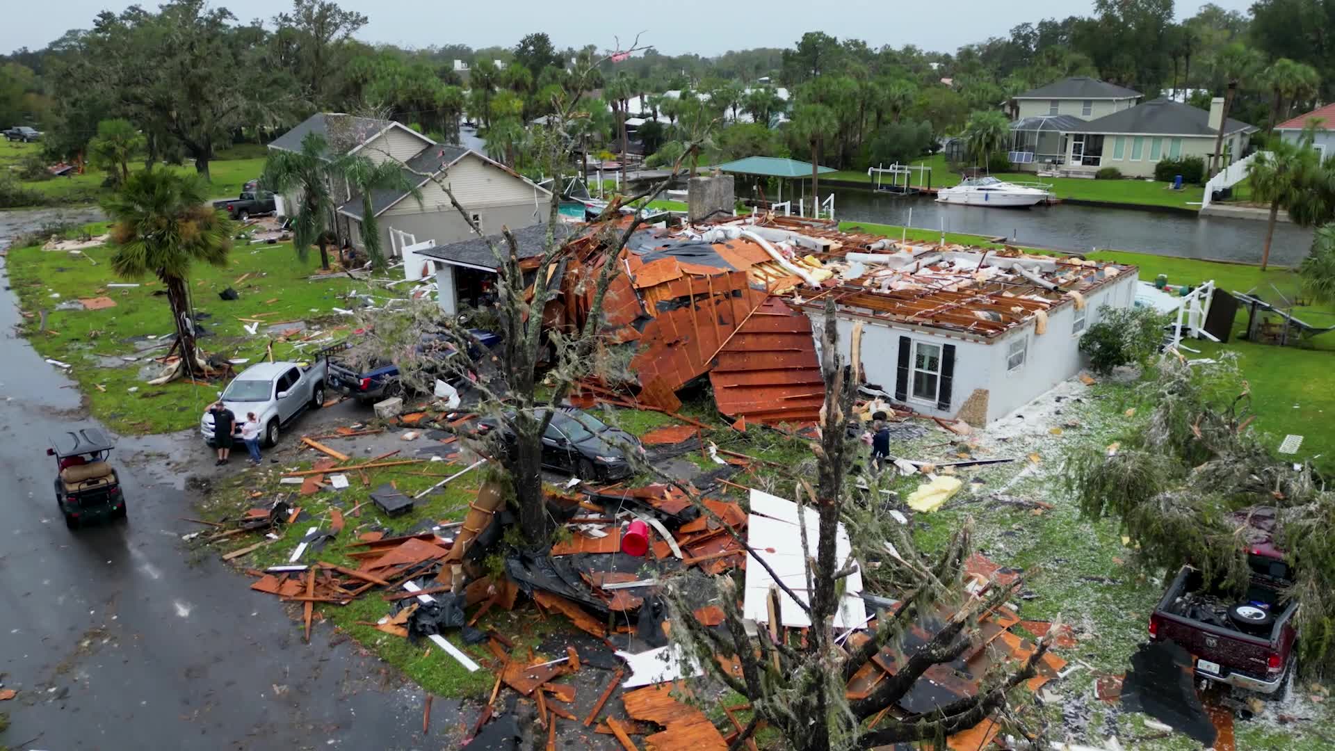 Drone footage captures damage from Crystal River tornado – WFLA