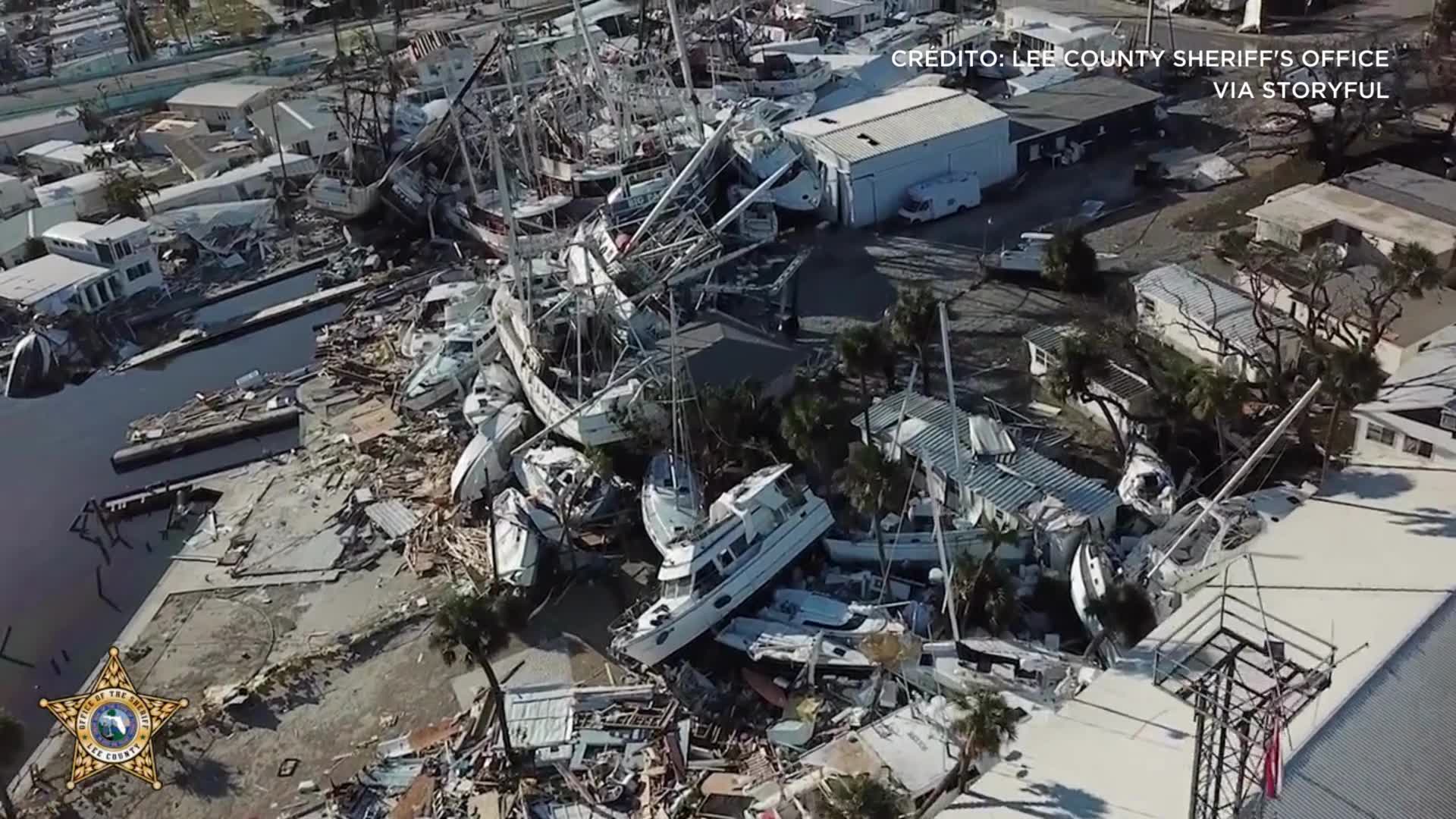 Imágenes de dron muestran devastación en Fort Myers Beach después del ...