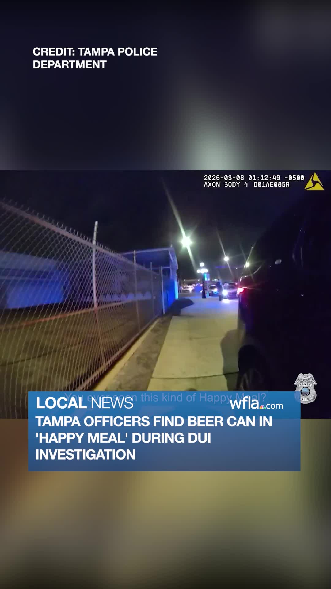 Austin Rice Dui Tampa officers find beer can in ‘Happy Meal’ during DUI investigation ...