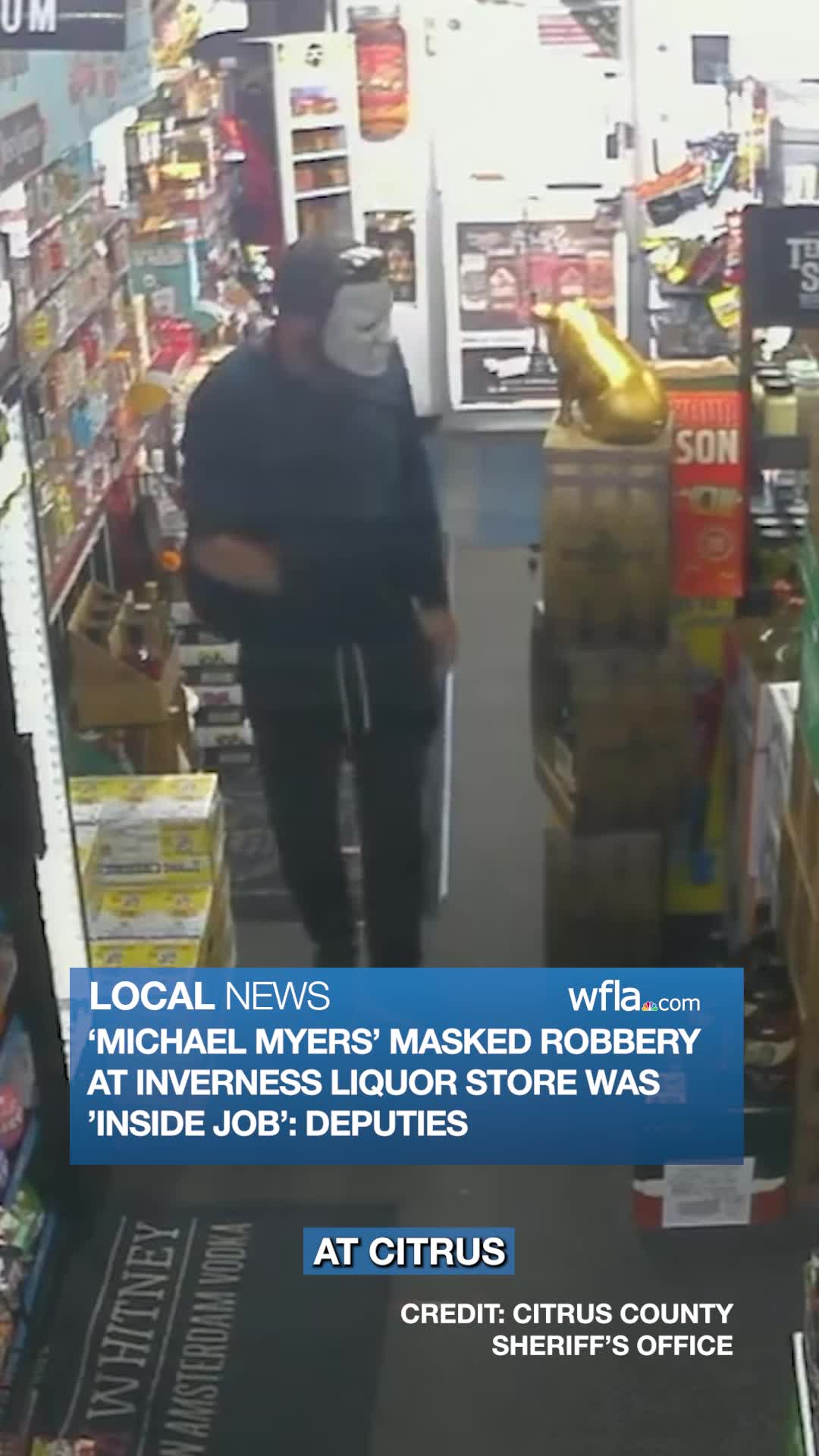 'Michael Myers' masked robbery at Inverness liquor store was 'inside job,' deput...