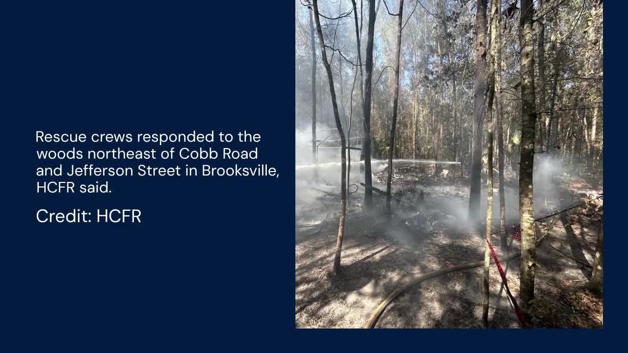 Hernando fire rescue crews respond to brush fire, finding large ...