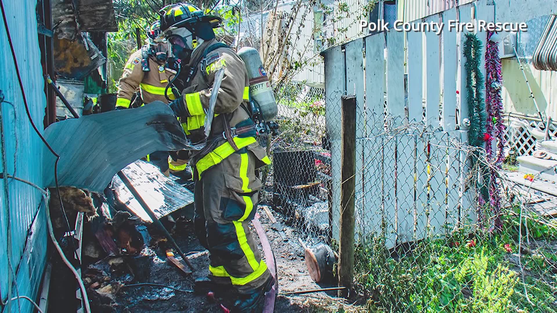 Person flown to hospital after mobile home fire in Polk County – WFLA