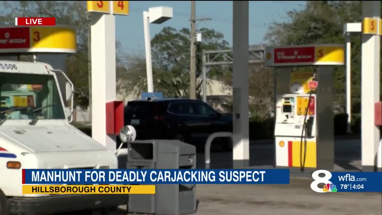 Manhunt underway for deadly carjacking suspect – WFLA