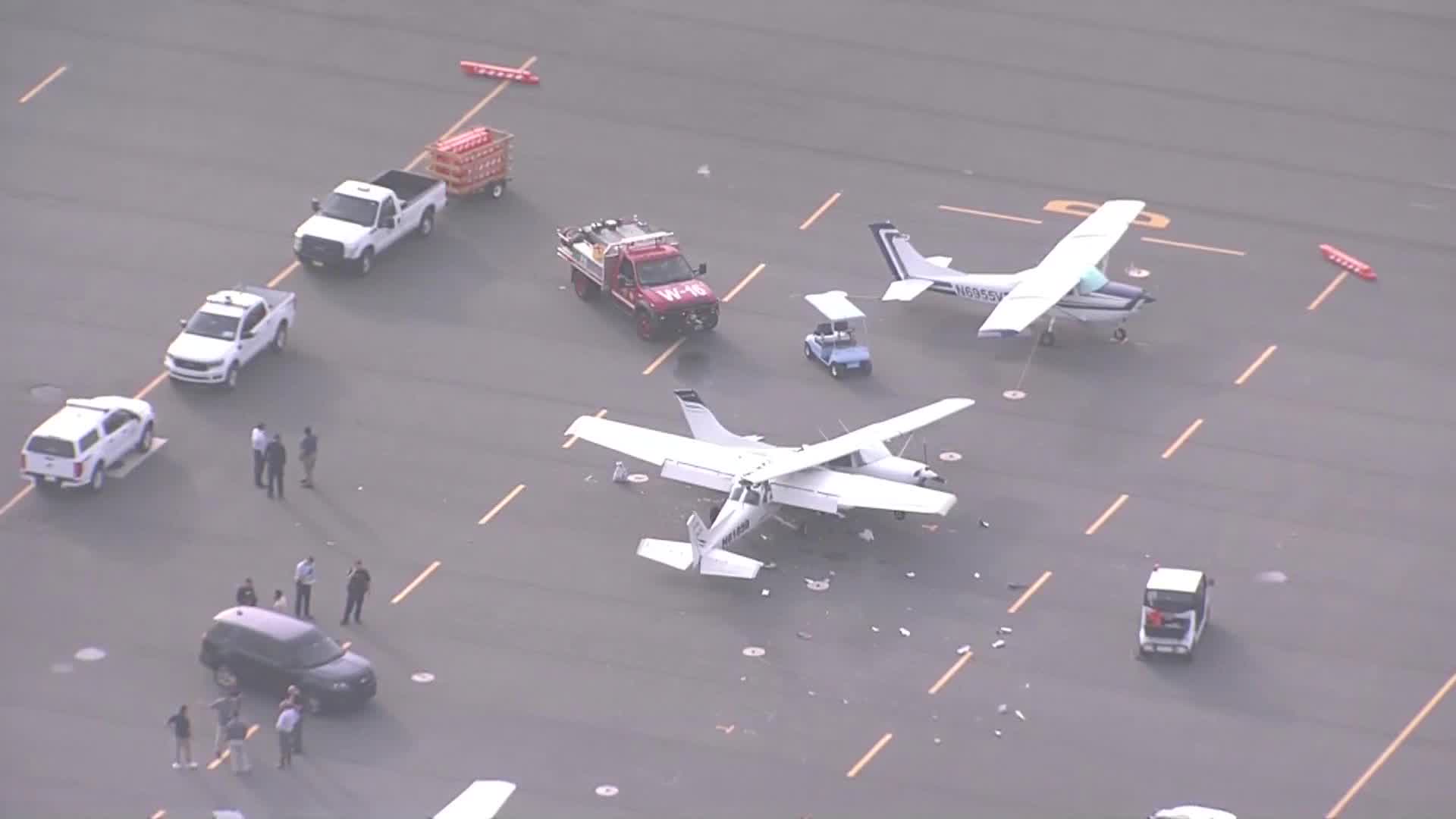 2 small planes crash at Orlando Executive Airport WFLA