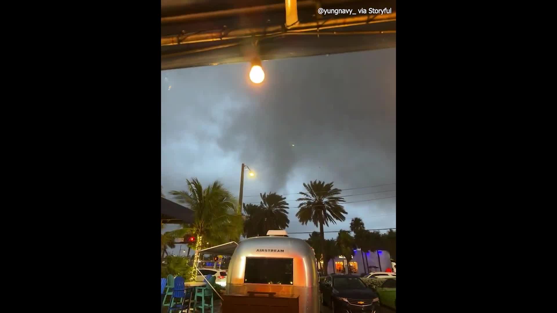 Funnel Cloud Spotted Over Fort Lauderdale Amid Tornado Warning WFLA