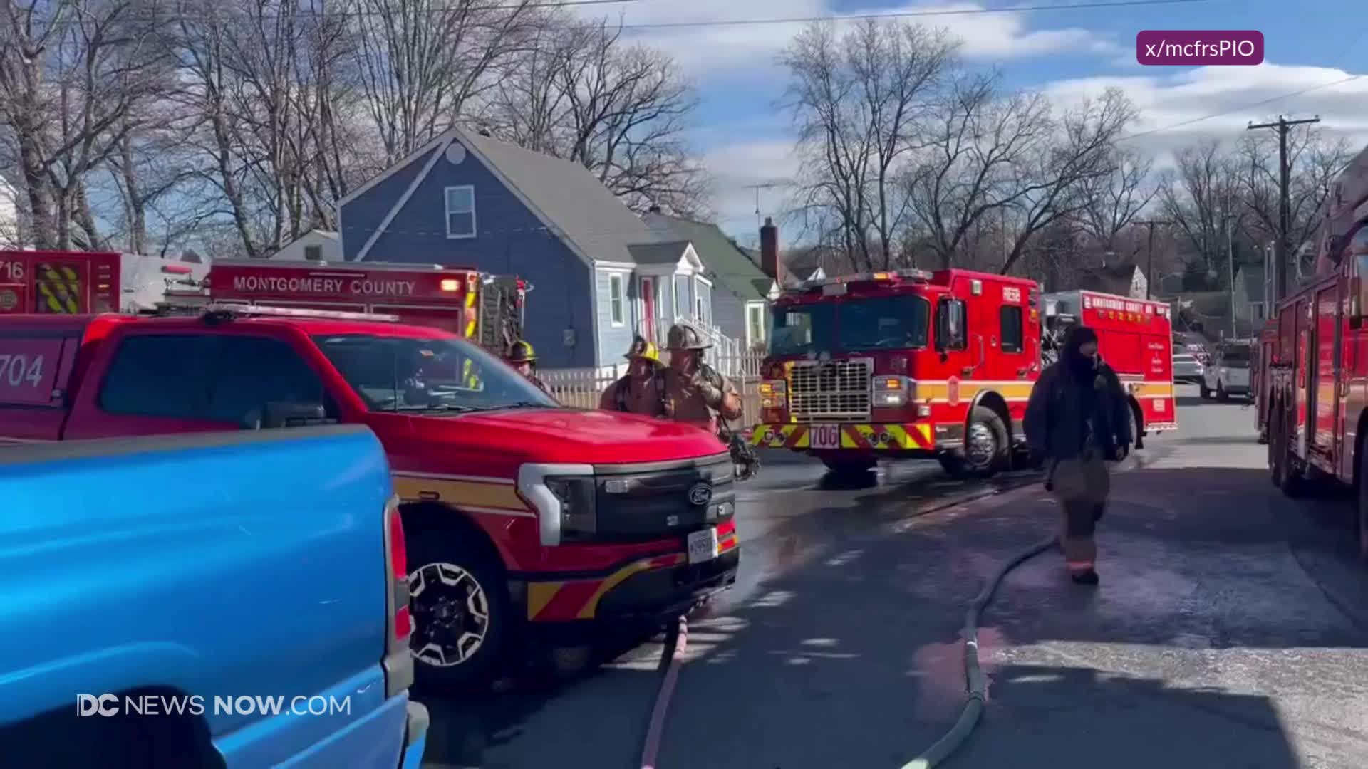 Watch crews battle house fire in Montgomery County – DC News Now | DC ...