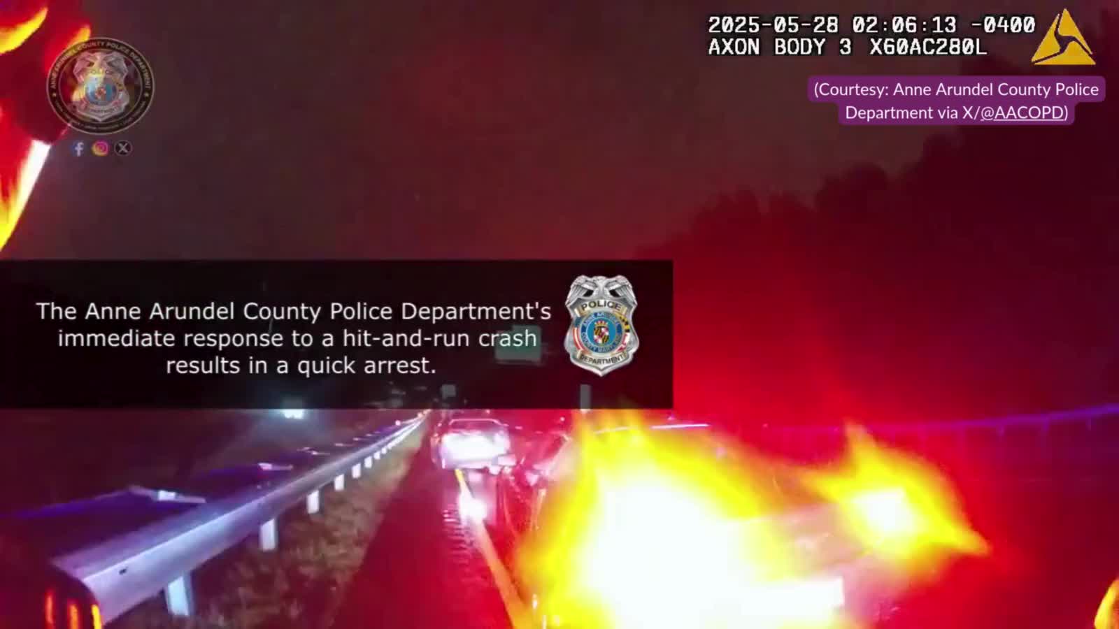 WATCH: Police arrest suspect after hit-and-run crash in Anne Arundel ...