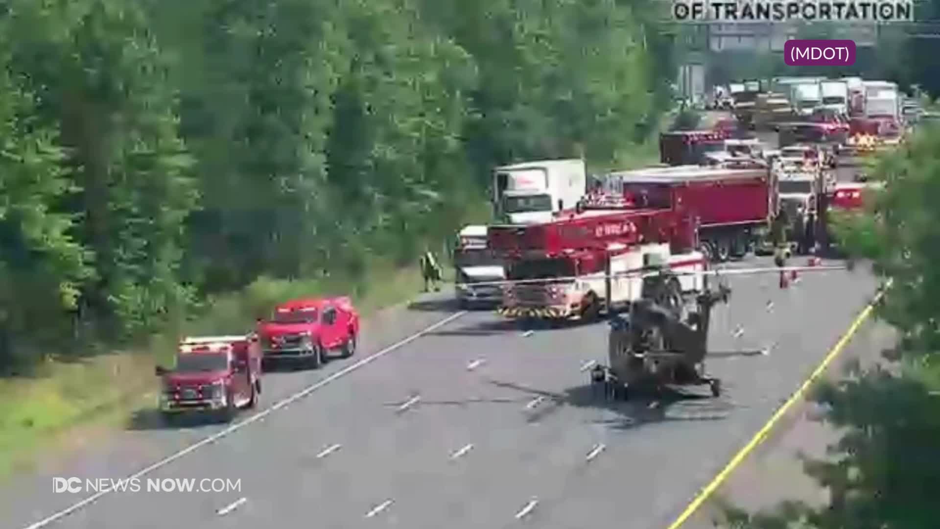 Video shows helicopter on I-95 in Howard County after crash – DC