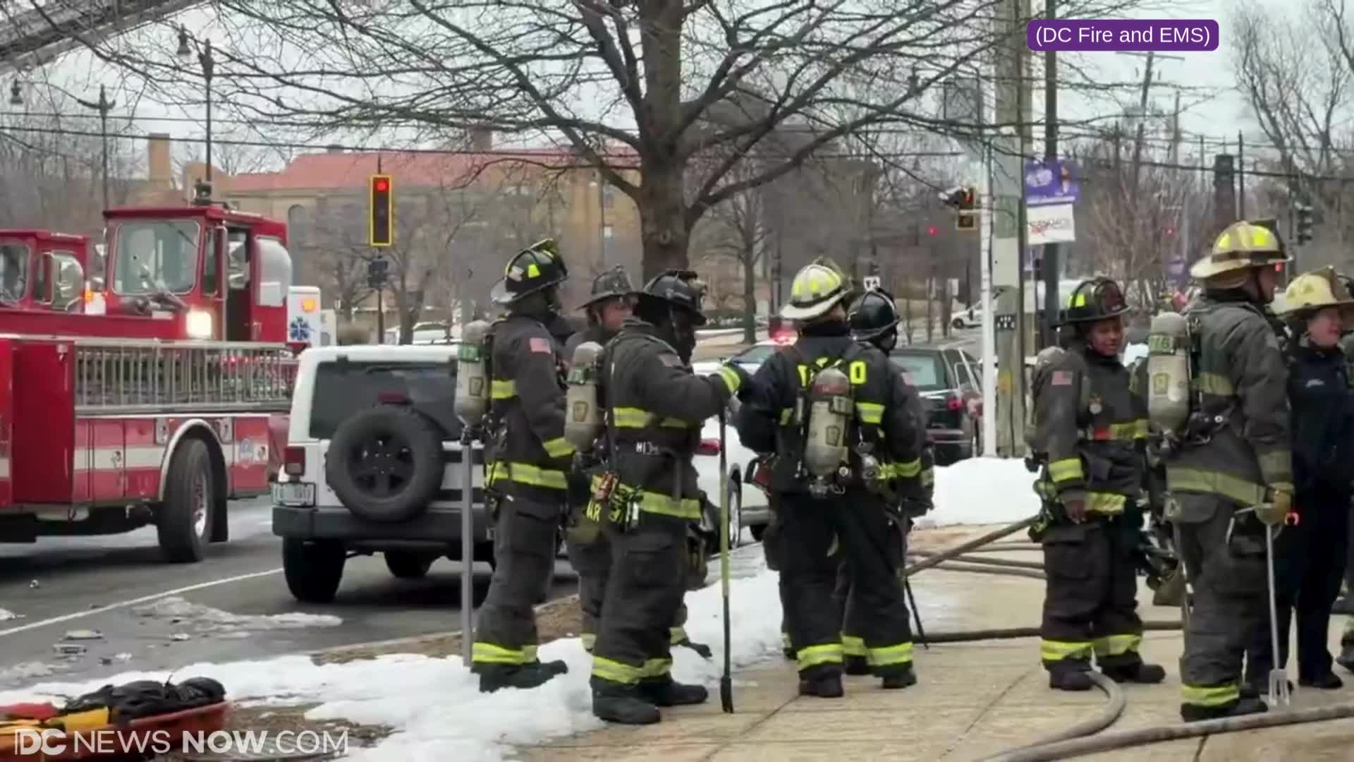Firefighters battling 2-story commercial building fire in Southeast DC ...
