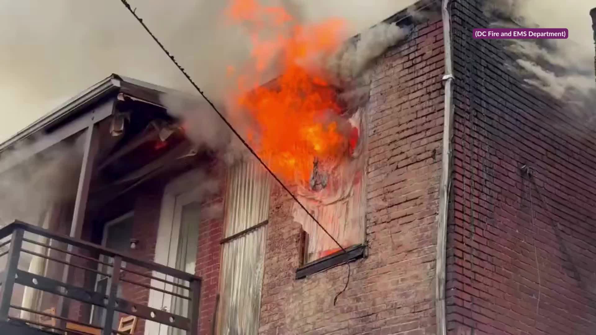 Crews battle large row house fire in Northwest DC – DC News Now | DC ...