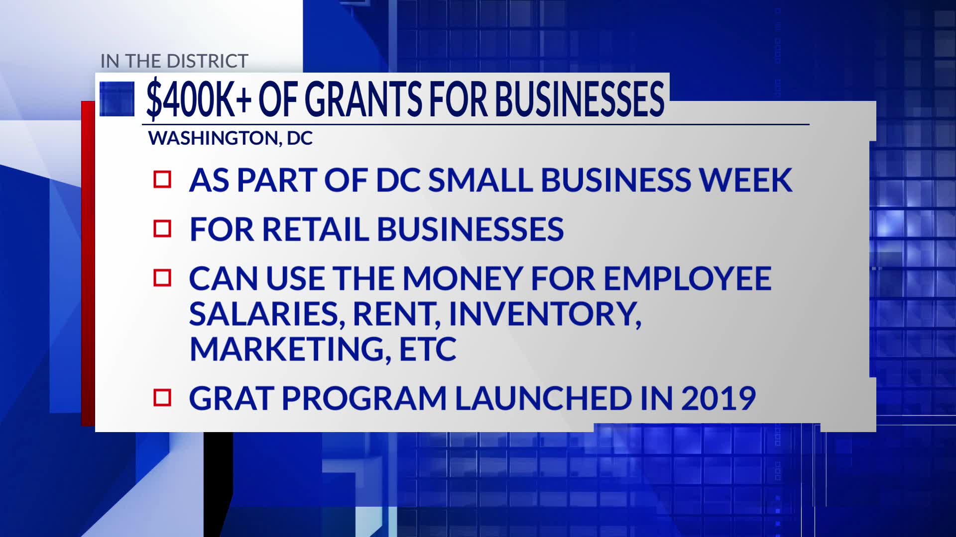 Grant funding to help small DC business owners – DC News Now | DC ...