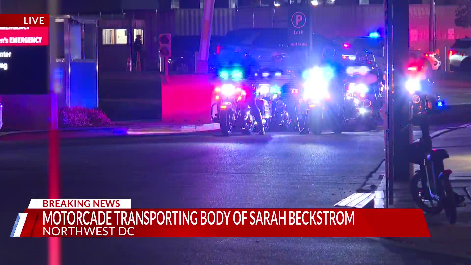 Motorcade Escorts Body of National Guard Member Sarah Beckstrom in DC ...