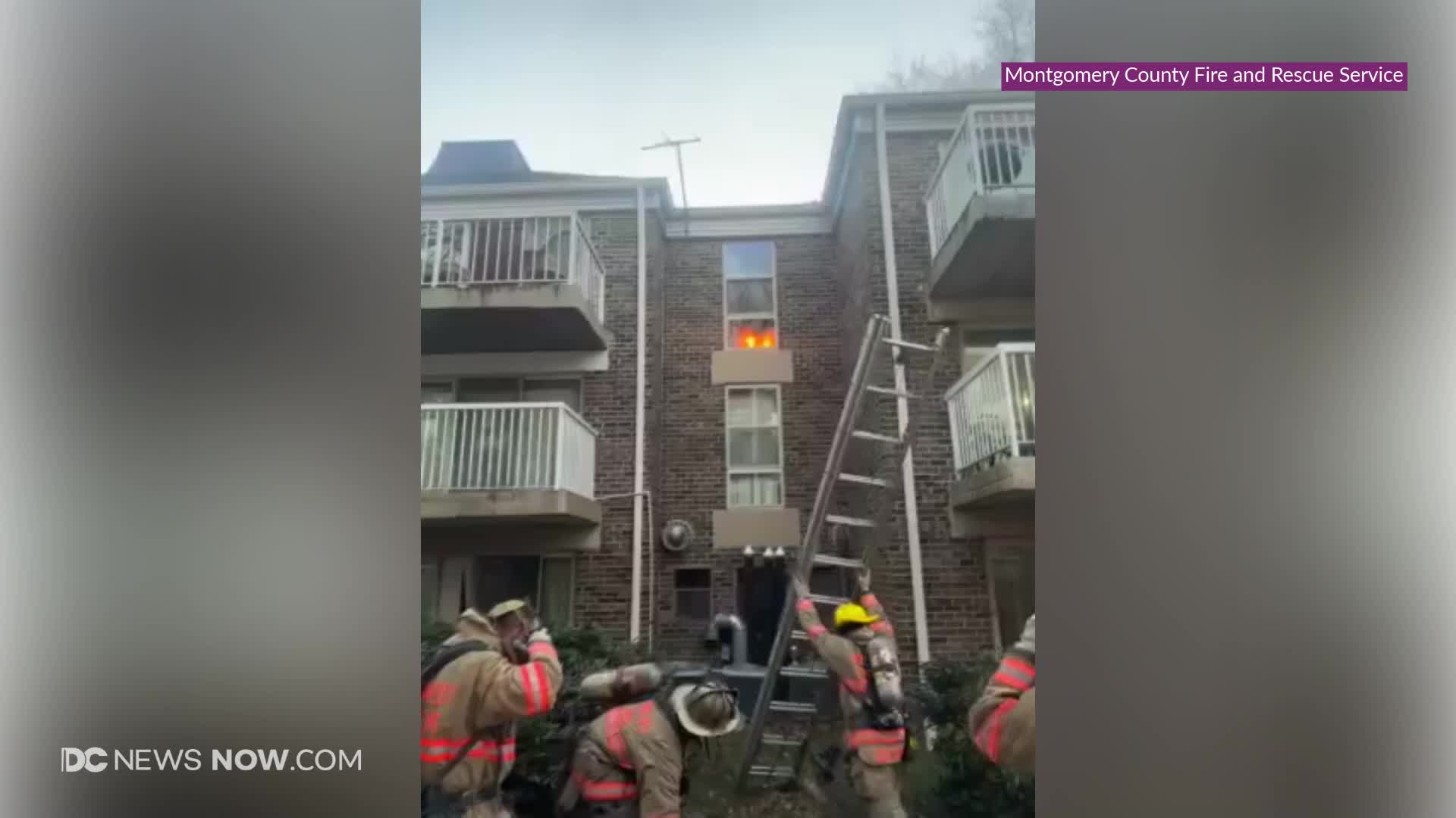 Video shows crews on the scene of apartment fire in Montgomery County ...