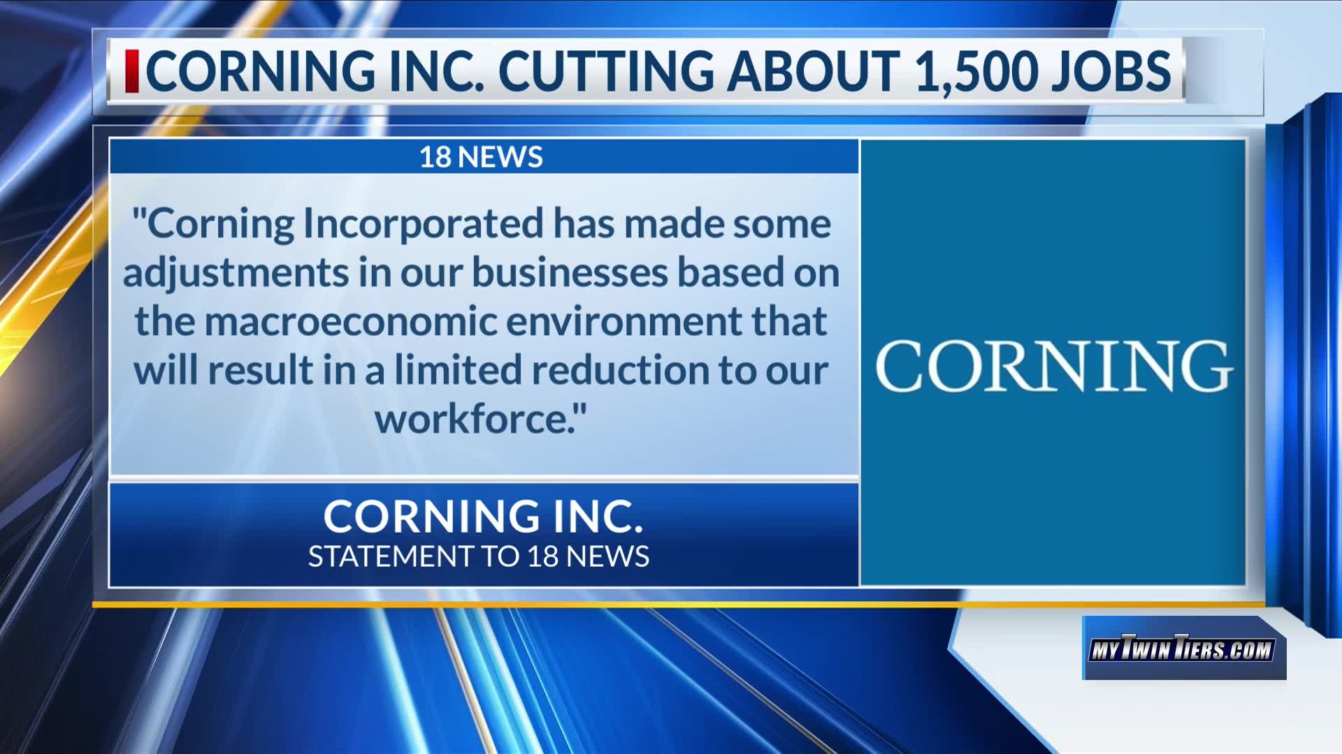Corning Inc. cuts less than 1,500 jobs worldwide WETM