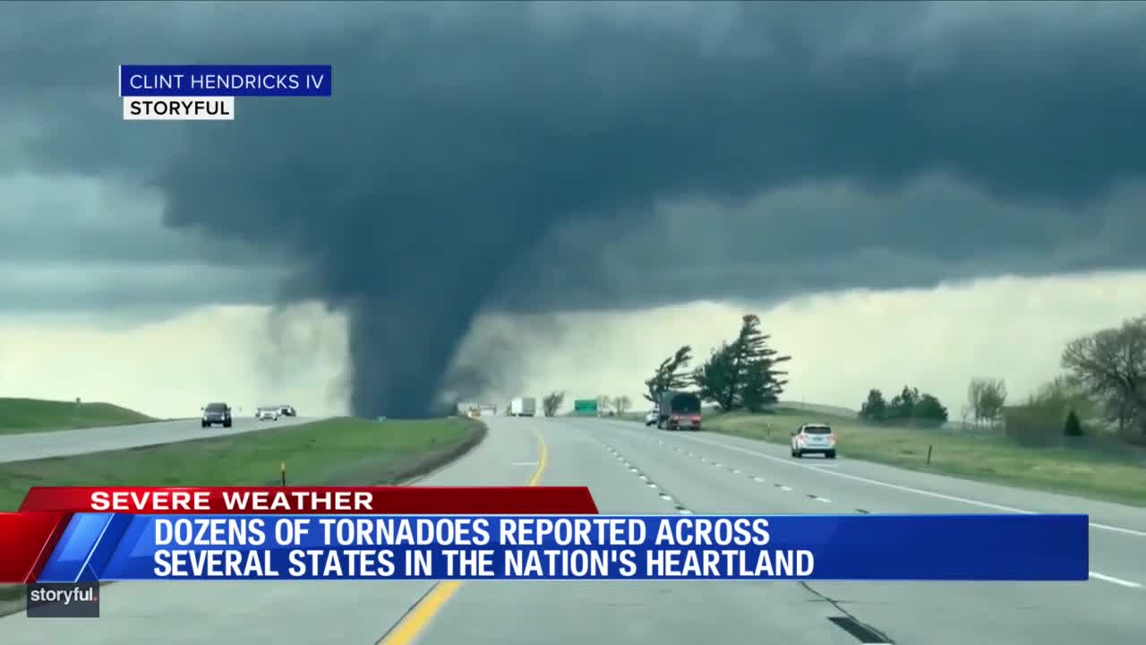 Dozens of Tornadoes reported across several states in the nation’s ...