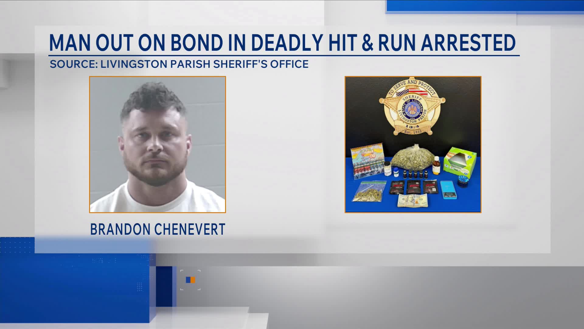 Livingston Parish man tied to deadly hit-and-run arrested on drug ...