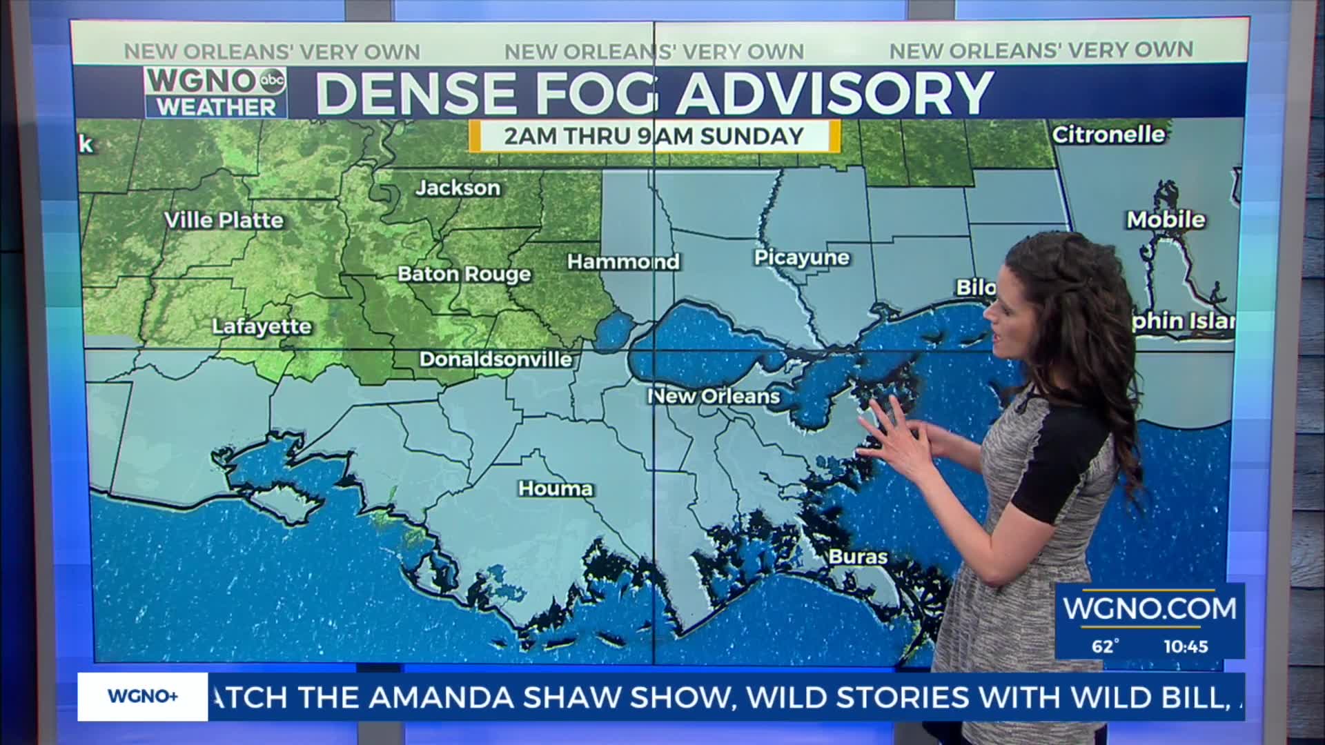 Sunday morning starts with Dense Fog Advisory then sunny & warm ...