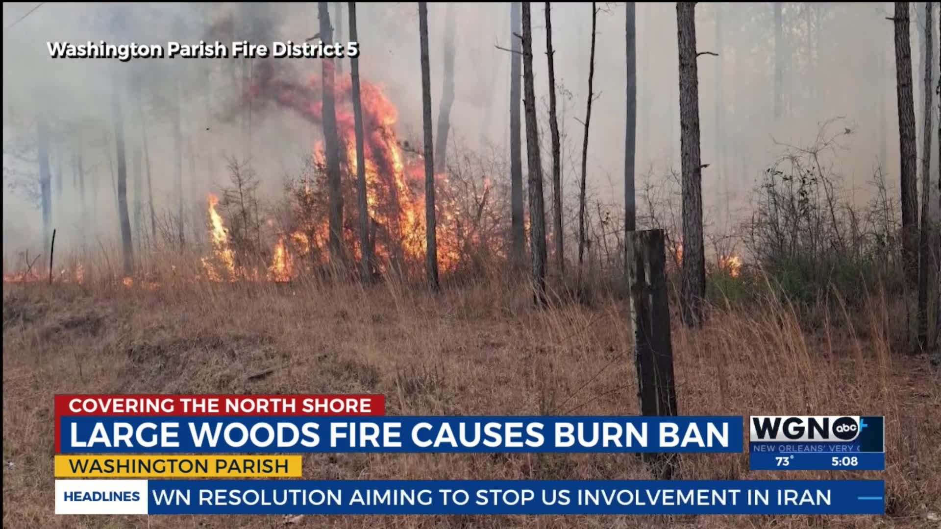 Crews respond to large woods fire in Angie – WGNO