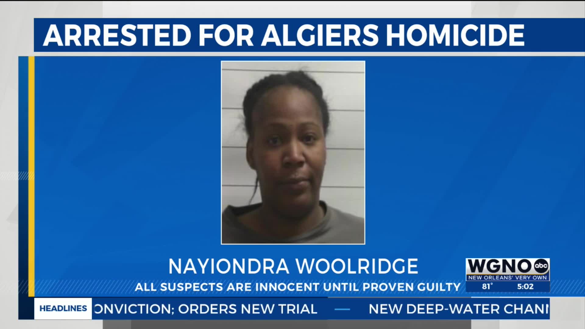 Arrest made in shooting death of 25-year-old woman in Algiers – WGNO