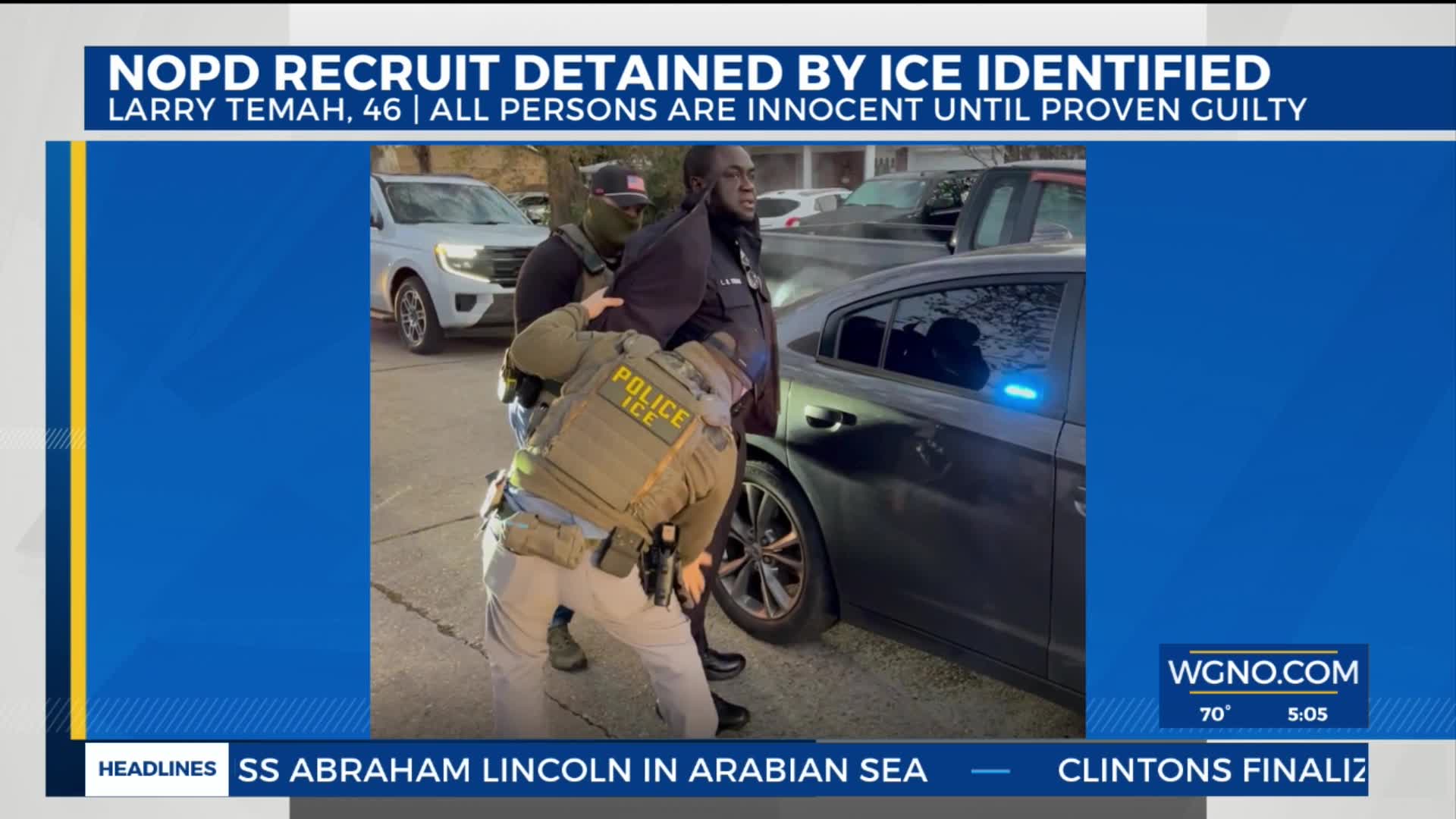 NOPD recruit taken into custody by ICE – WGNO