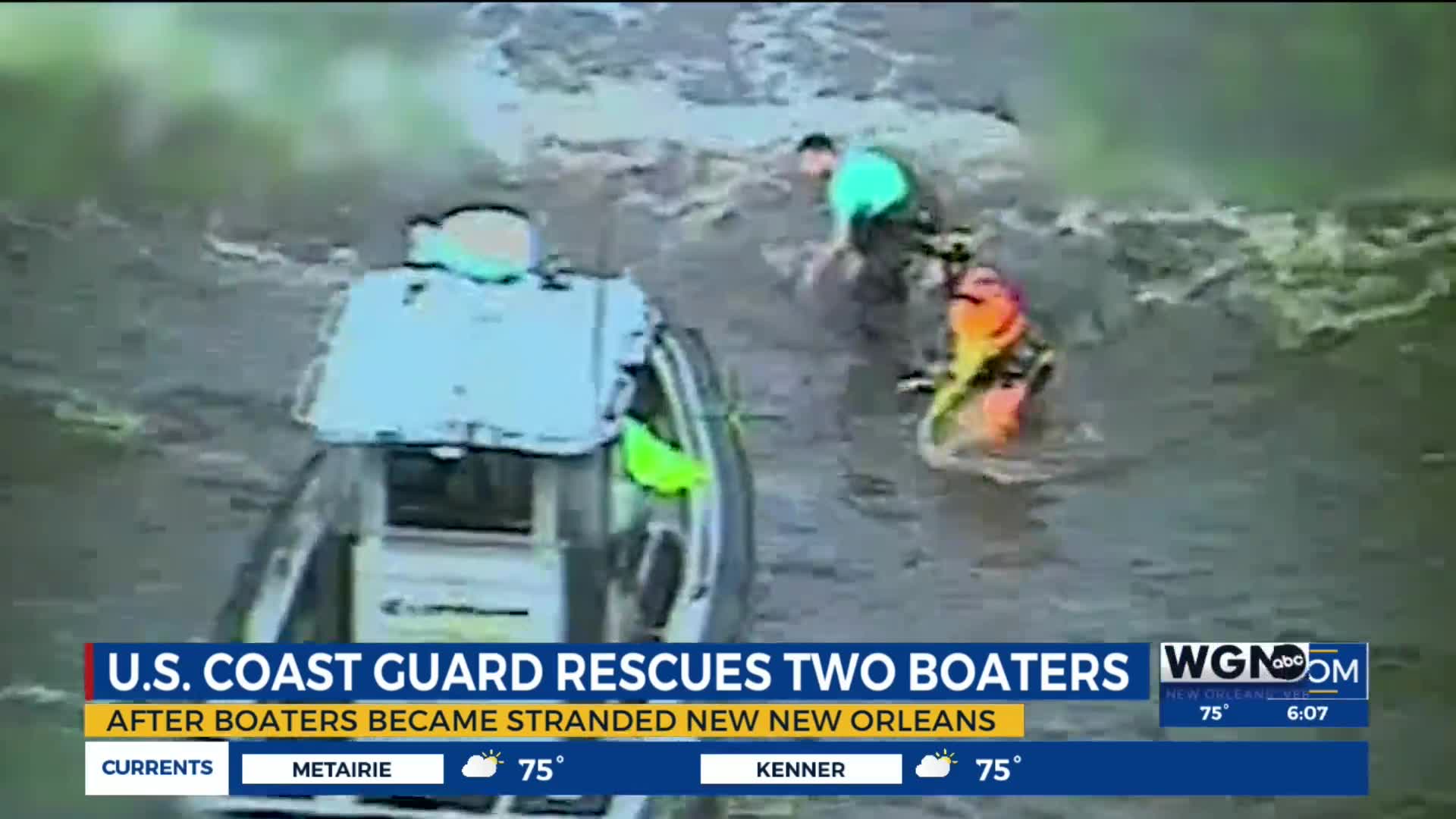 Two Boaters Rescued By Coast Guard Tangipahoa Deputies Near Lake