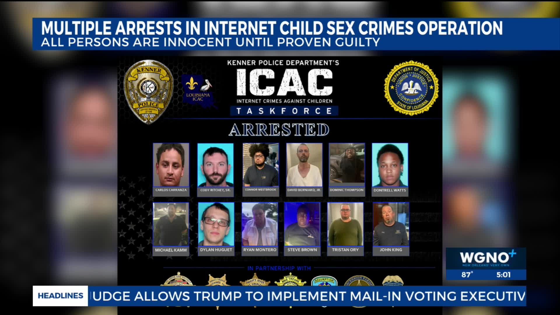 Kenner crimes against children investigation results in 12 arrests – WGNO