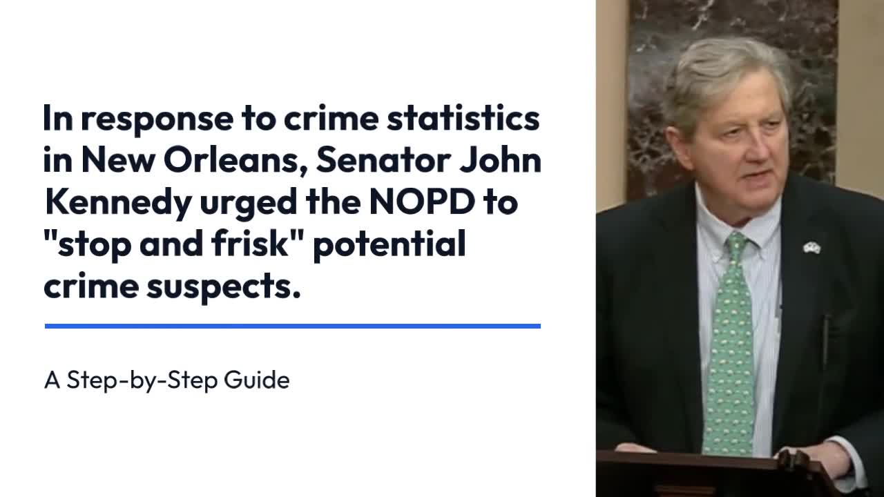 Senator Kennedy Says NOPD Should Use ‘stop And Frisk’ Tactic To Stop ...