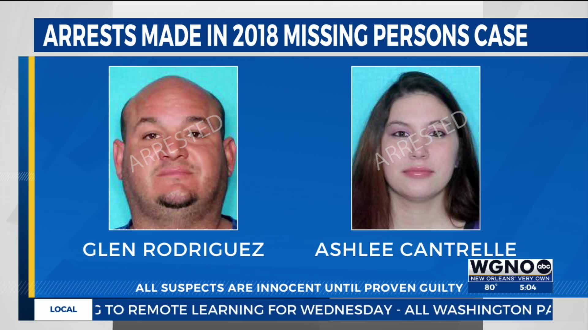 Man, woman facing murder charges in 2018 Terrebonne Parish missing