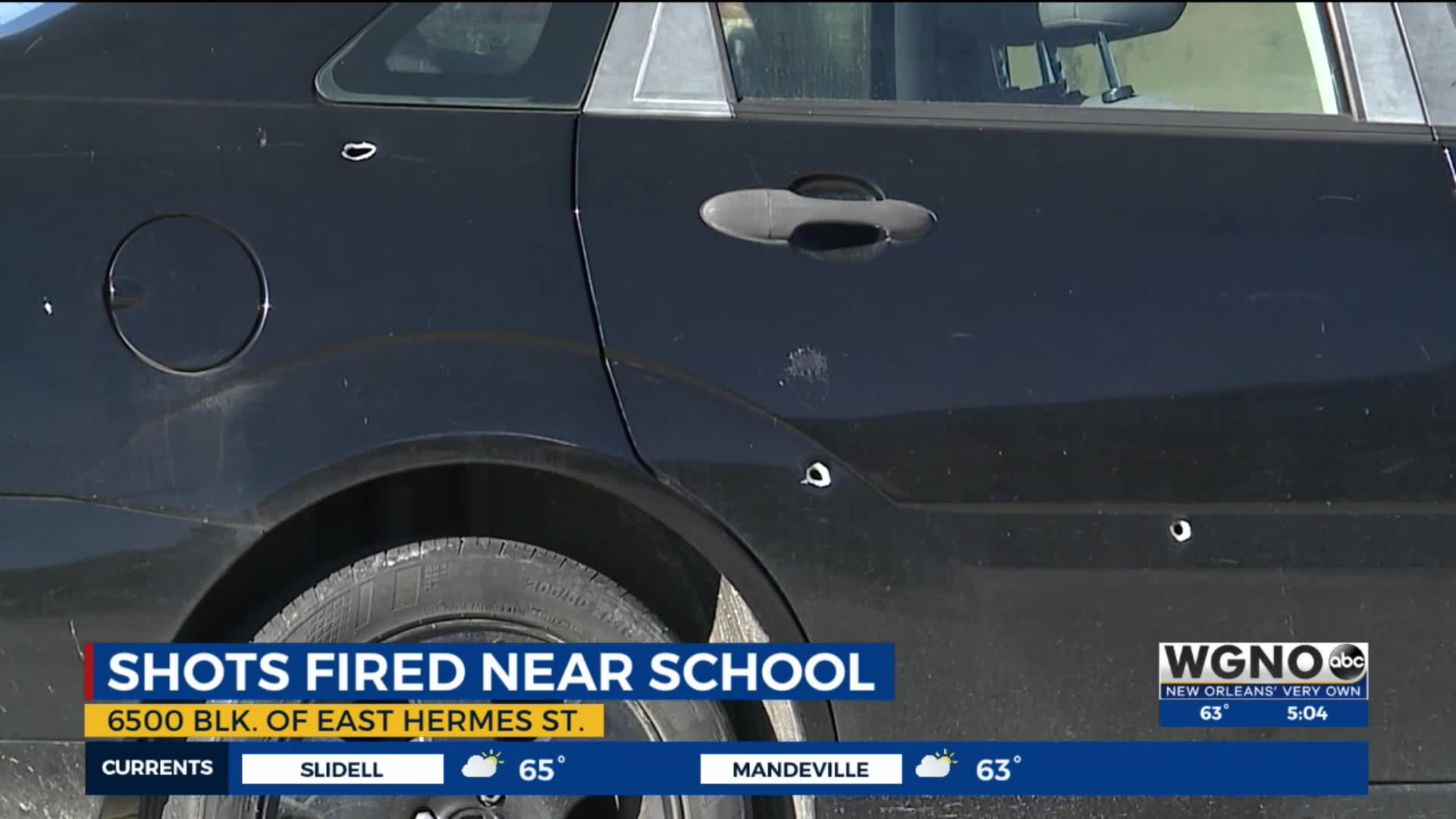 Car riddled with bullets after shooting near New Orleans school – WGNO
