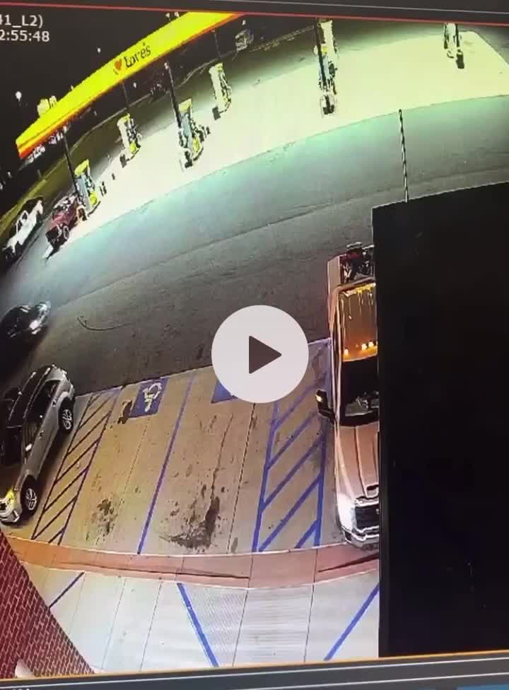Footage shows a truck stolen from Reidsville gas station parking lot