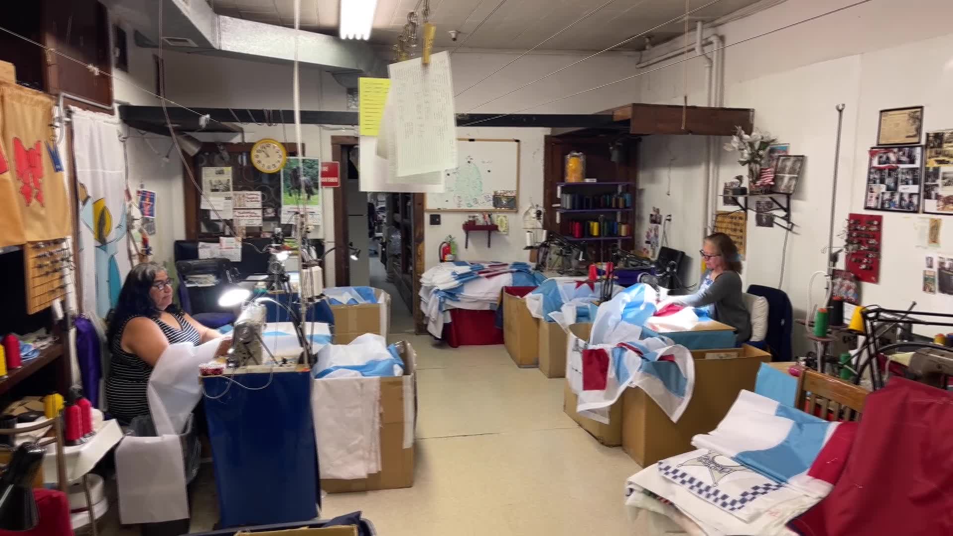 Chicago Scene At The Wgn Flag And Decorating Company Wgn Tv Chicago Scene At The Wgn Flag And Decorating Company Wgn Tv