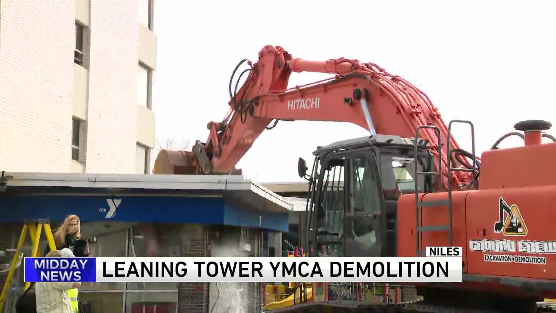 Demolition begins on Leaning Tower YMCA residential building in Niles ...